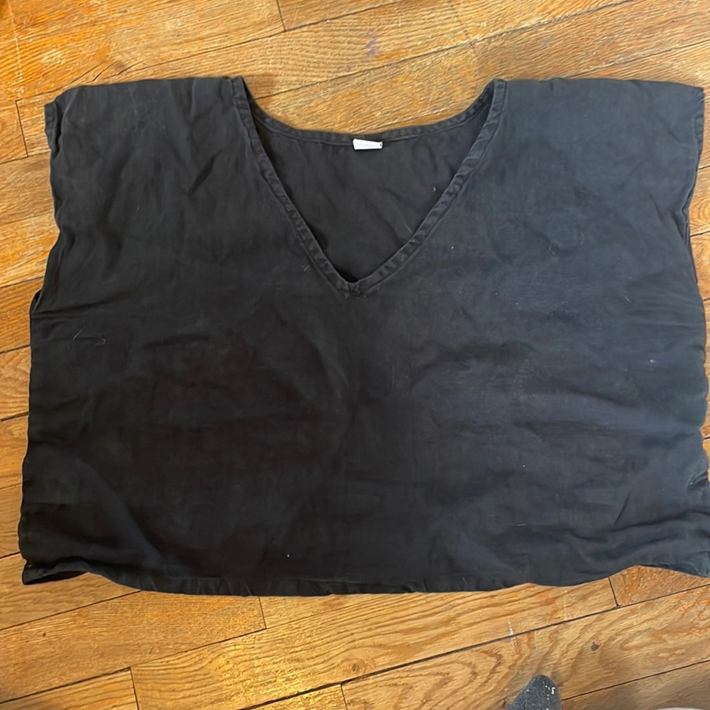 Cropped linen top